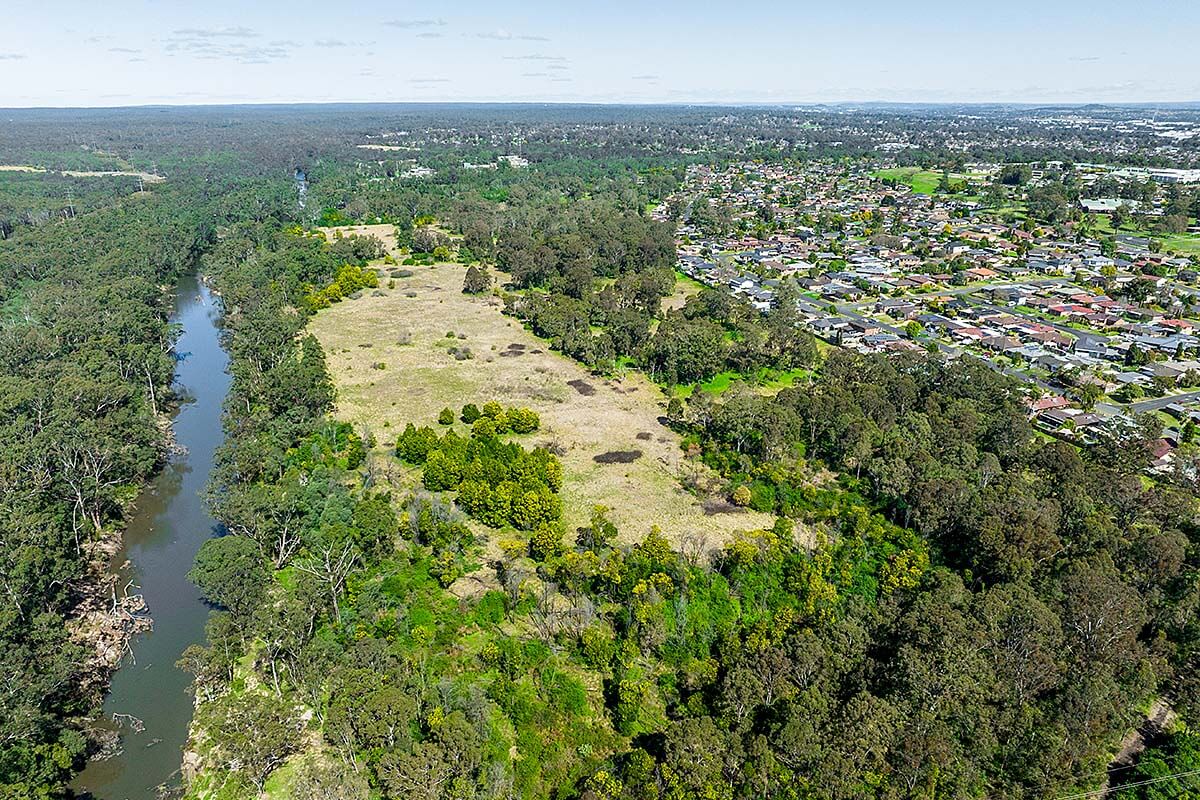 View of Glenfield's new public open green space with better access to the Georges River. Credit: NSW Department of Planning, Housing and Infrastructure
