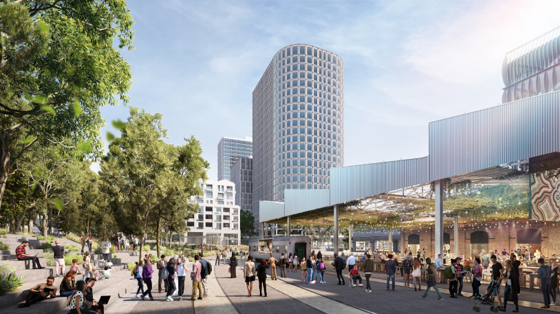 Artist’s impression of new public open space. Image credit: Transport for NSW