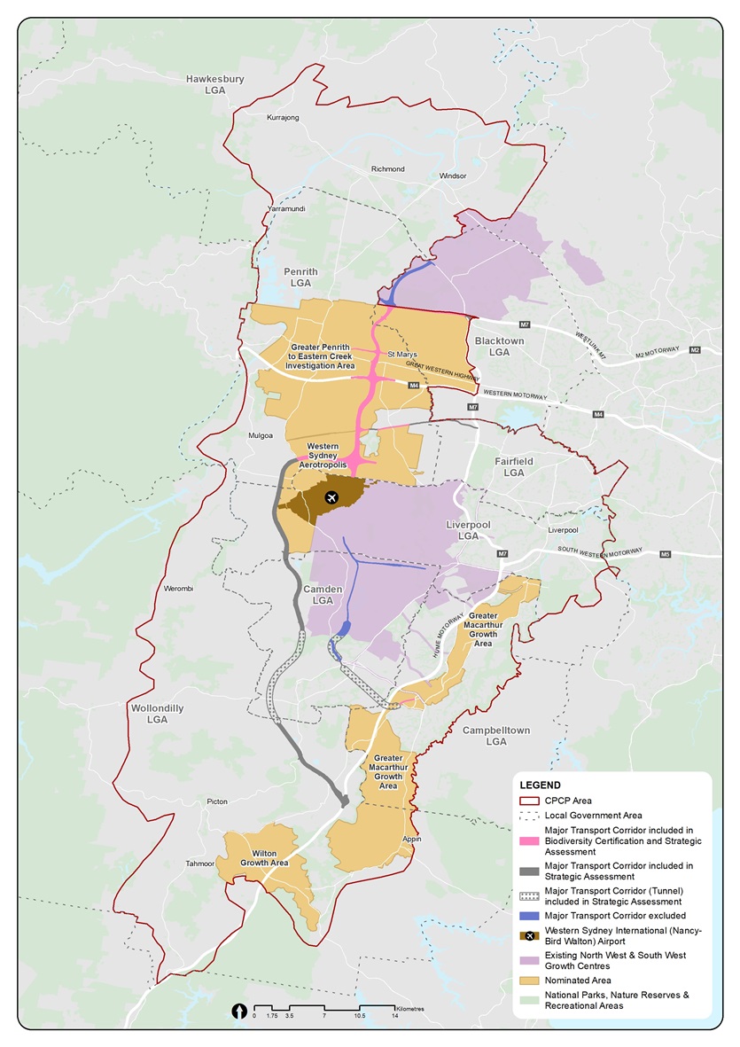 Cumberland Plain Conservation Plan study area map