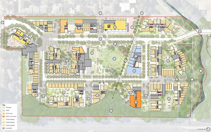 Indicative master plan for Ivanhoe Estate by Ethos Urban