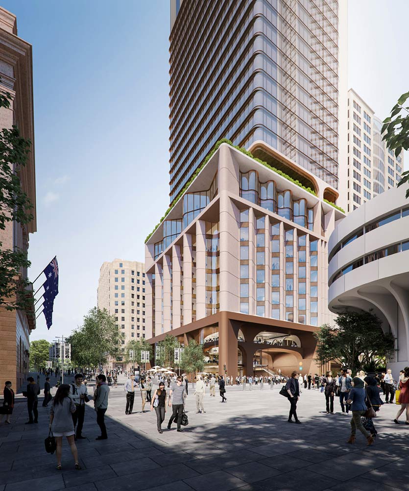 Artist impression of the proposed Martin Place South Over Station Development. Source: Macquarie Group.
