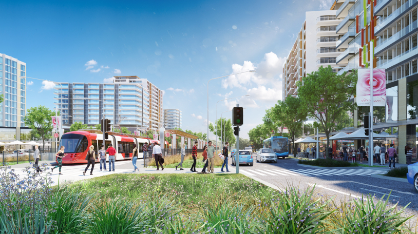 Artist’s impression of the future town centre.