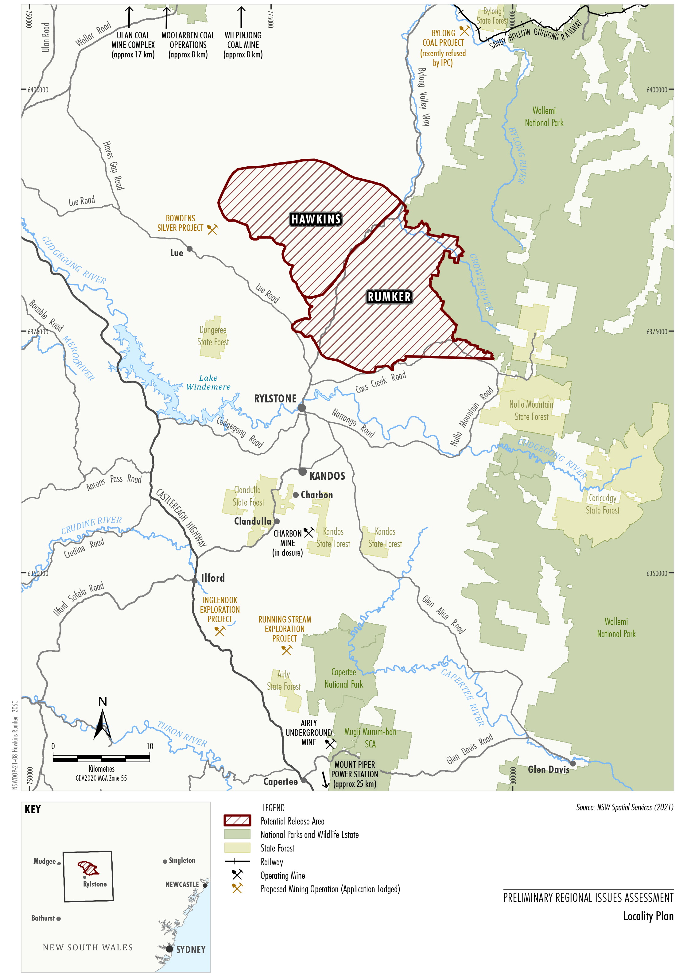 Map of Hawkins-Rumker Locality Plan
