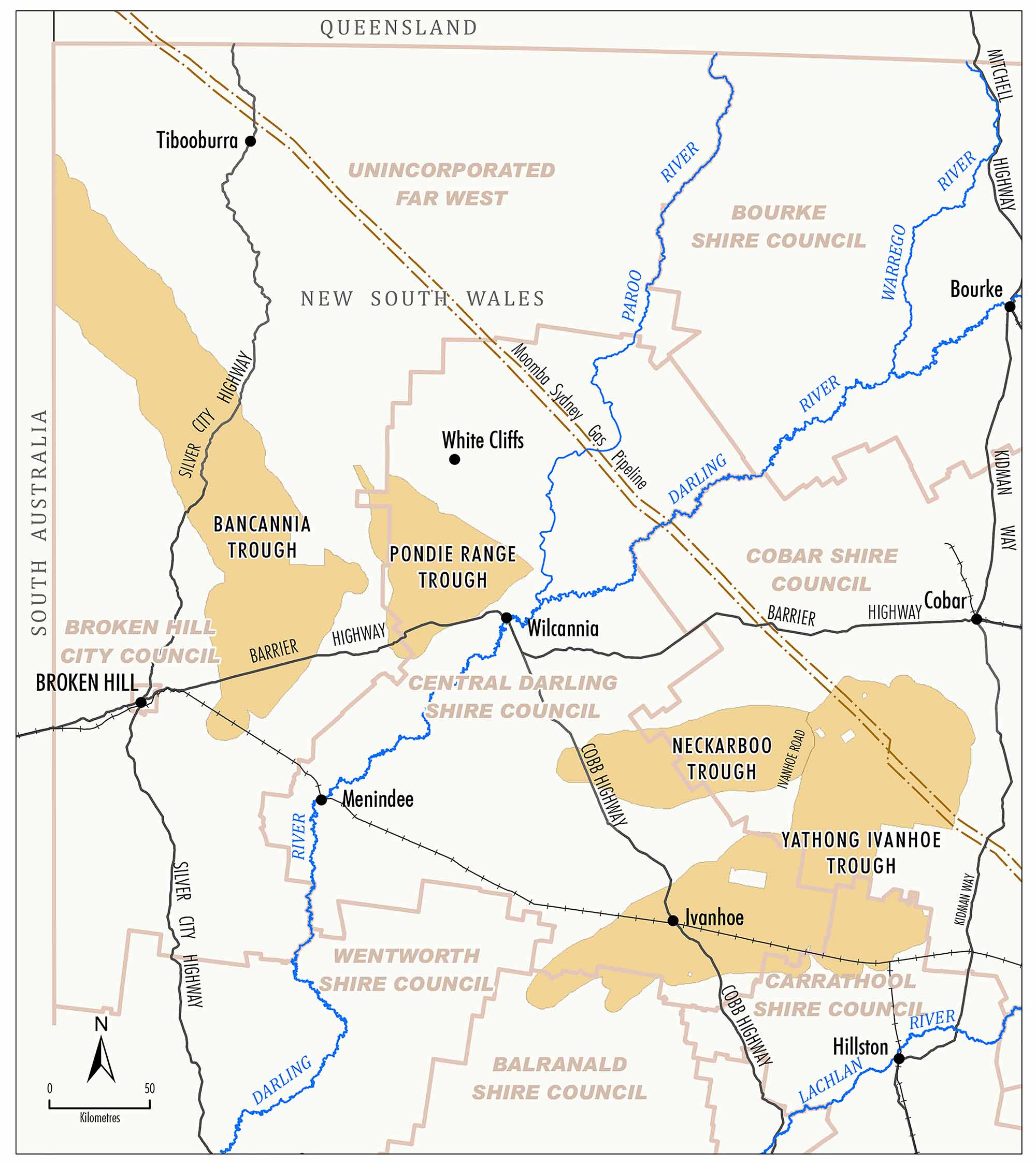 PRIA potential release areas map