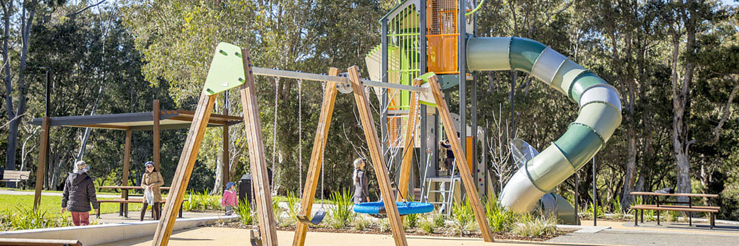 Children playing at a playground.