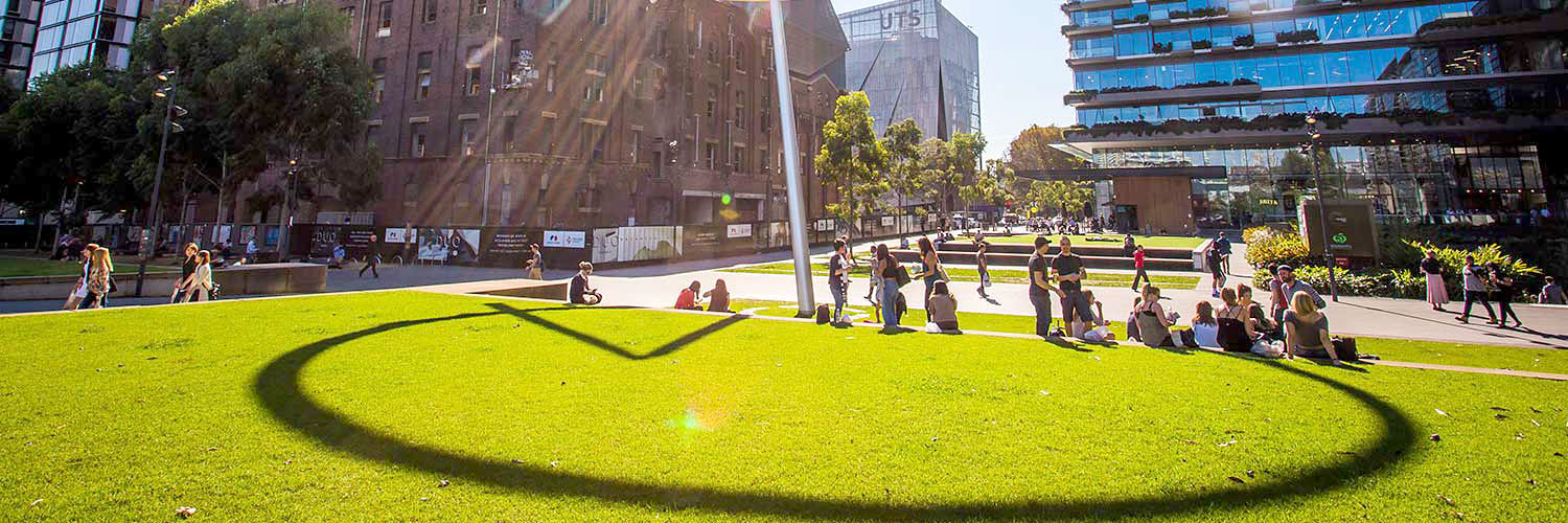 People enjoying a sunny day in Chippendale Green in Central Park, Chippendale. Credit: Destination NSW