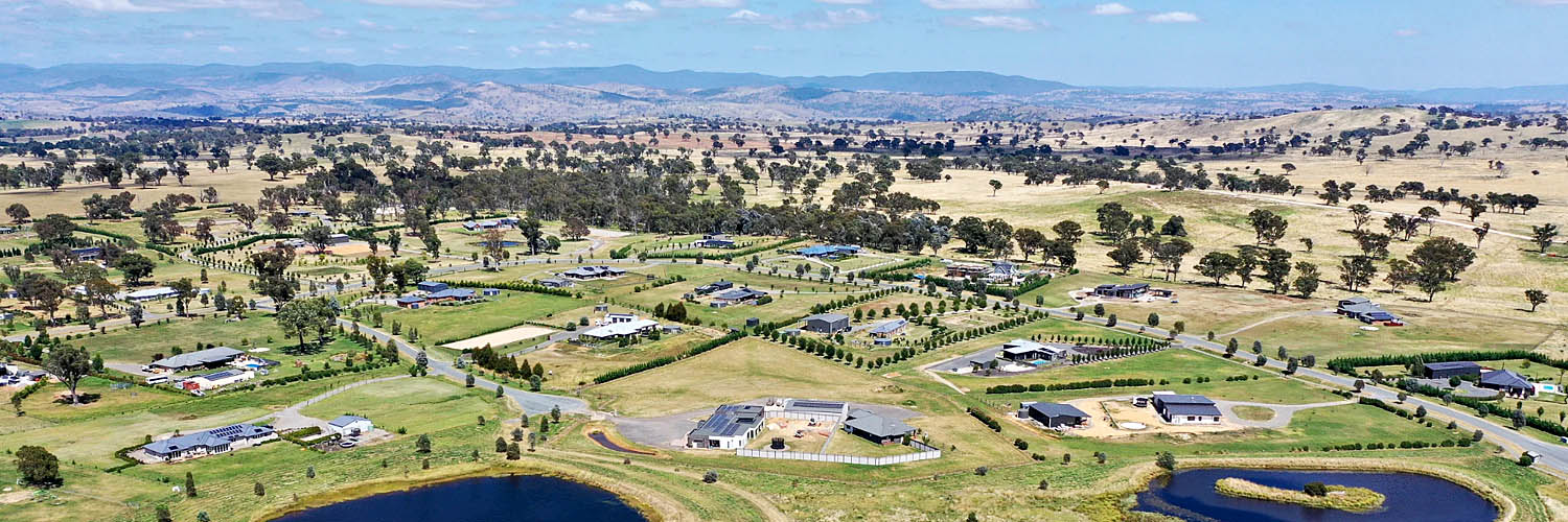 Aerial view of a regional NSW community.