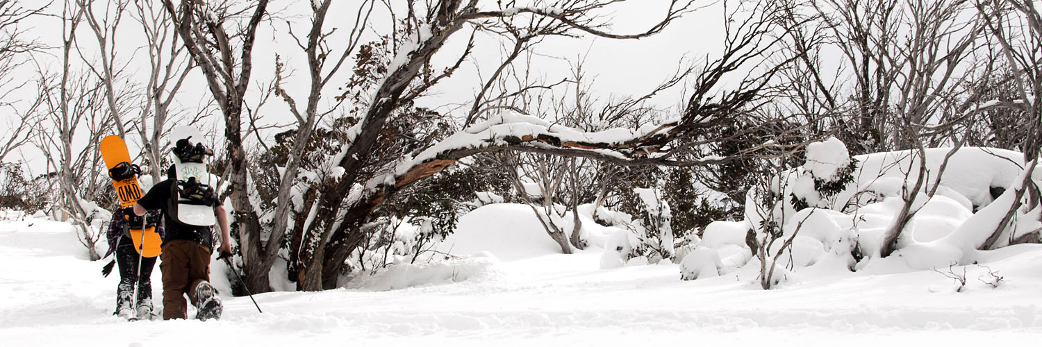 Snowboarders in the NSW snowfields.