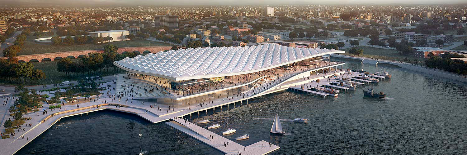 Artist's impression of Sydney Fish Market concept proposal.