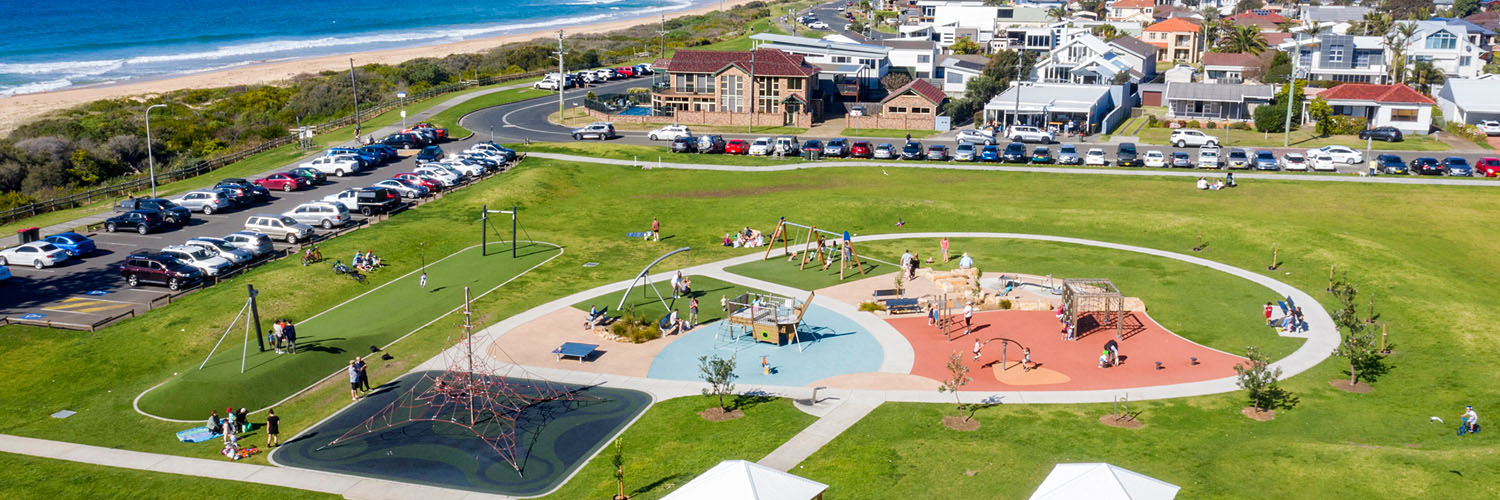 A birds-eye view of Nicholson Park, Woonona. Credit: NSW Department of Planning and Environment
