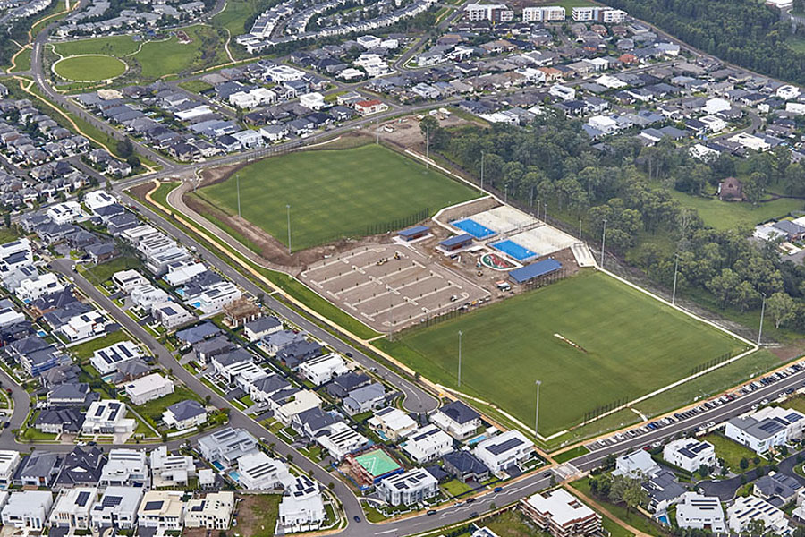 Balmoral Road Reserve Sports Complex. Credit: Hills Shire Council