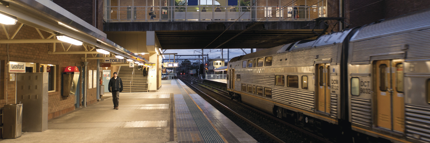 Gosford train station. Gosford, NSW. Credit: NSW Department of Planning and Environment / Don Fuchs
