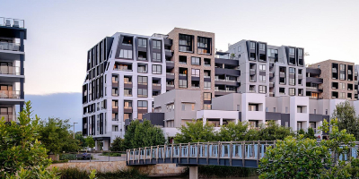 Row of apartments in Sydney.
