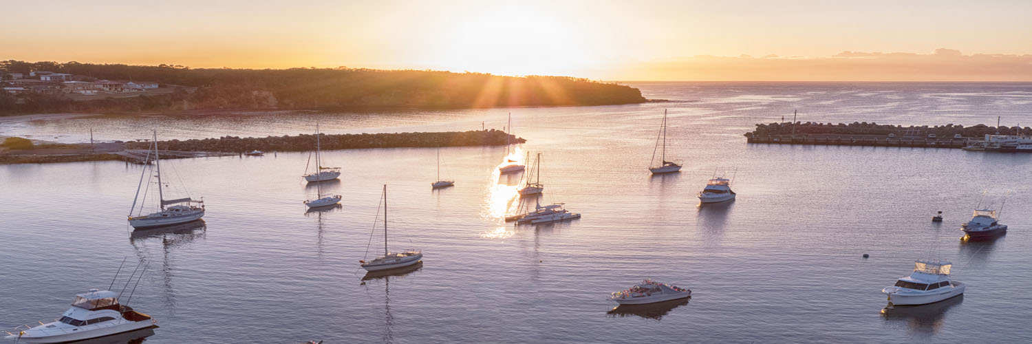 A birds-eye view of boats in Ulladulla Harbour. Credit: NSW Department of Planning and Environment
