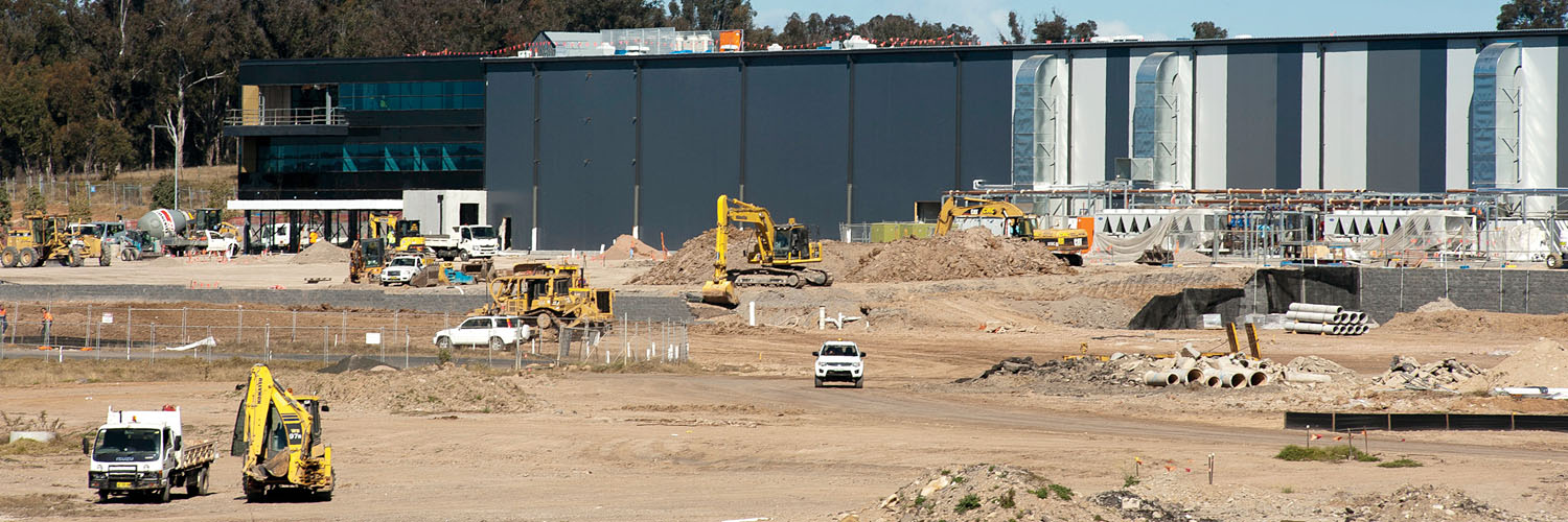 New building under construction at Sydney Business Park. Marsden Park, Sydney, NSW. Credit: NSW Department of Planning and Environment / Don Fuchs