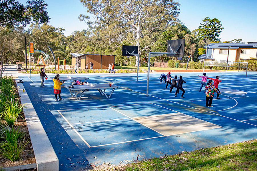 Group of people doing Tai Chi at Sturt Park, Telopea. Credit: City of Parramatta