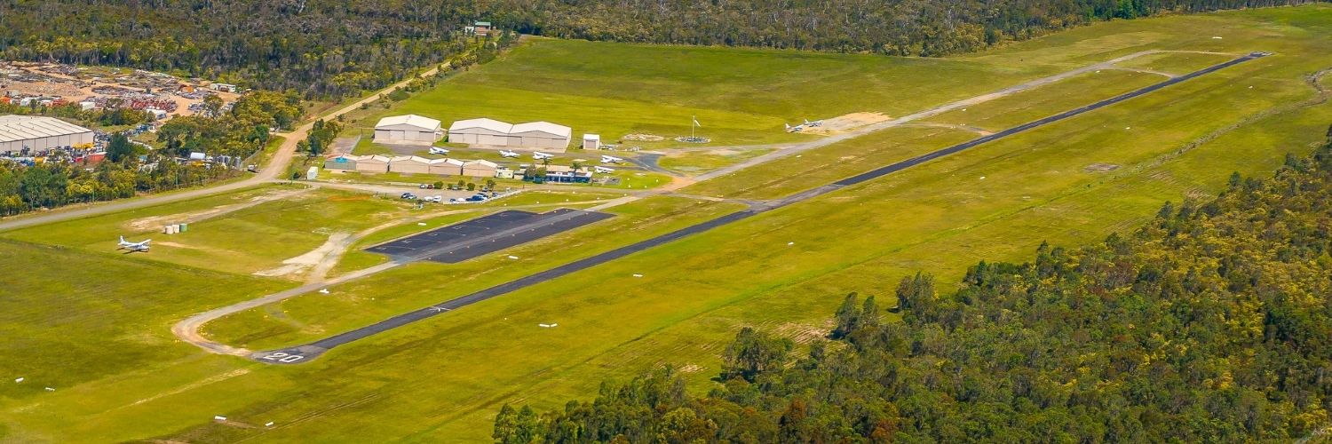 Aerial view of Warnervale Airport.