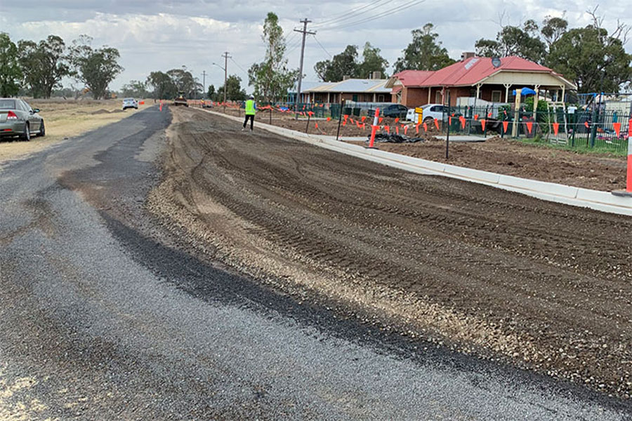 Road works at Gulargambone Top