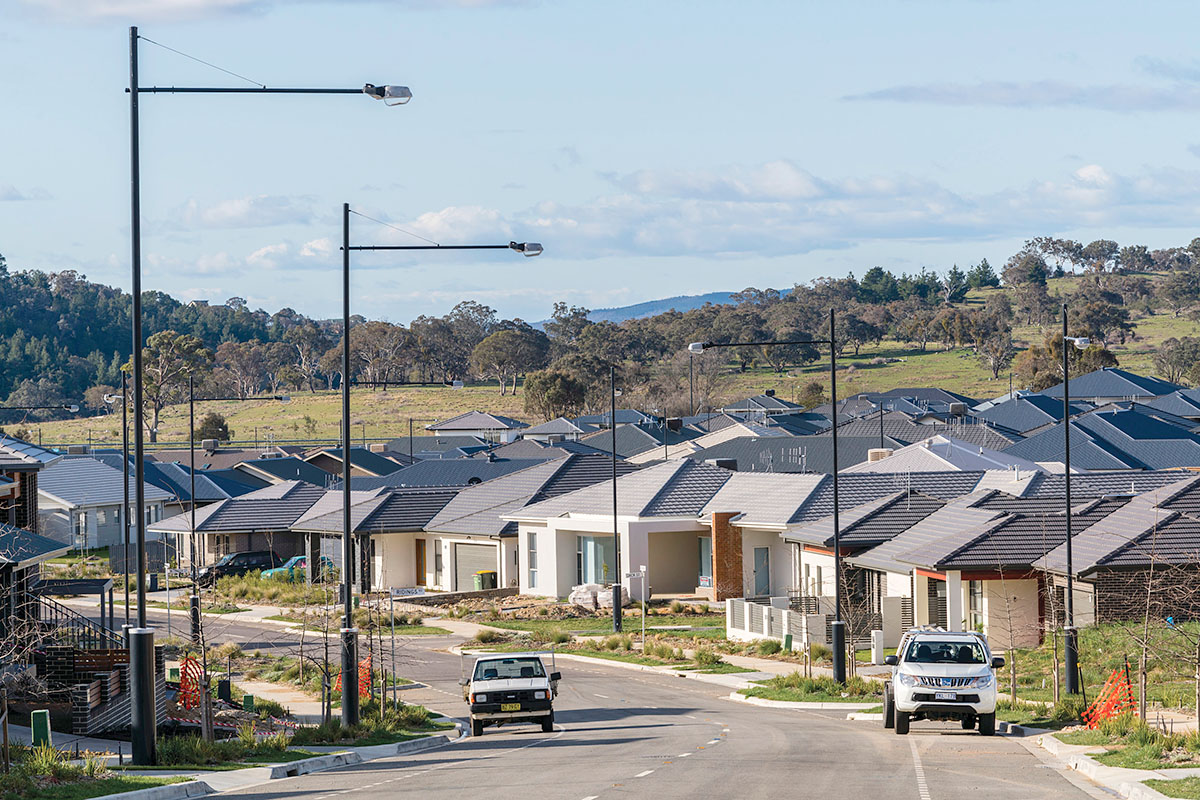 Houses in Googong as part of Googong's new housing development. Credit: NSW Department of Planning and Environment / Jaime Plaza Van Roon