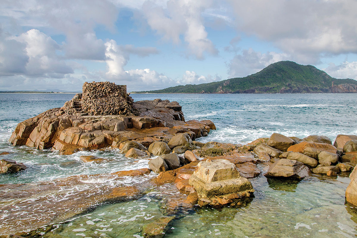 Rocks of Fort Tomaree, coastline, Tomaree National Park. Credit: John Spencer/DPE