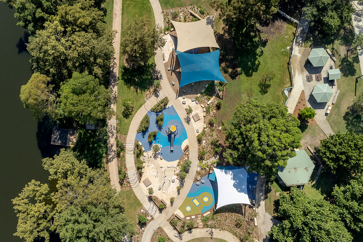Aerial view of Tench Reserve