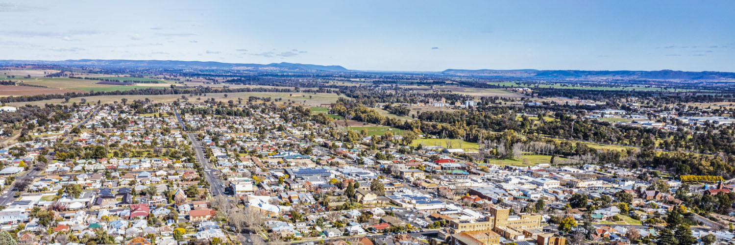 Aerial view of the Central West and Orana region.