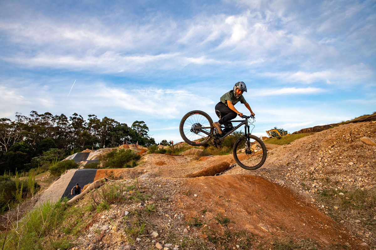 Young boy riding a Jubes mountain bike