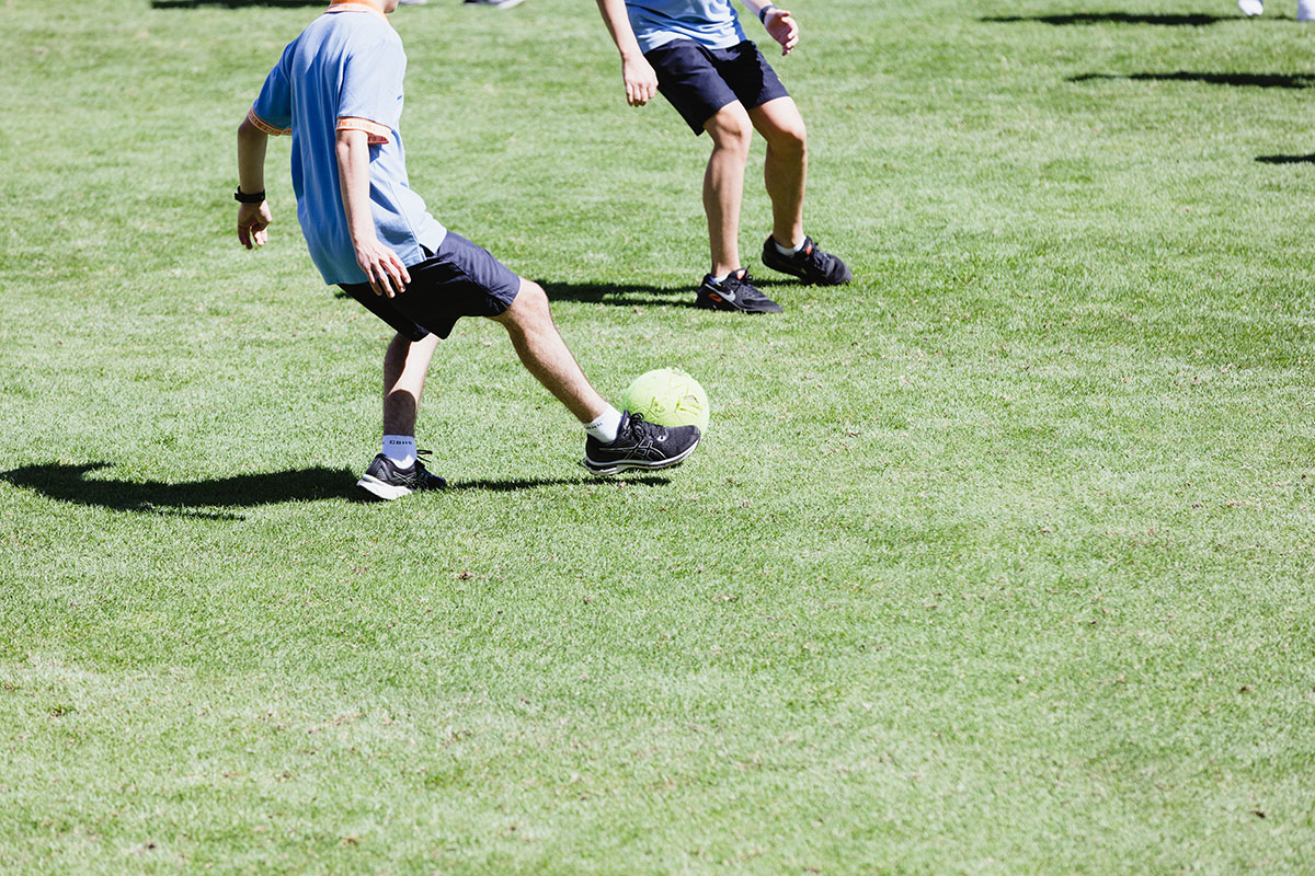 Kids playing soccer on synthetic turf, Petersham Park. Credit: NSW Department of Planning and Environment