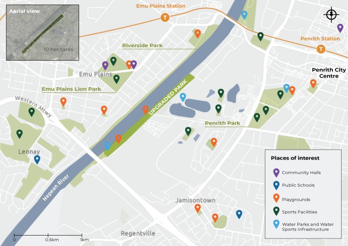 Tench Reserve location map