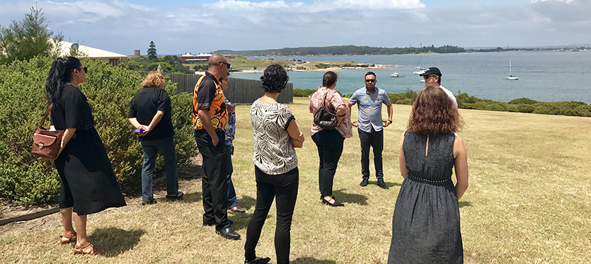 The La Perouse Local Aboriginal Land Council get some outdoor training at the Introduction to the NSW Planning System workshop.