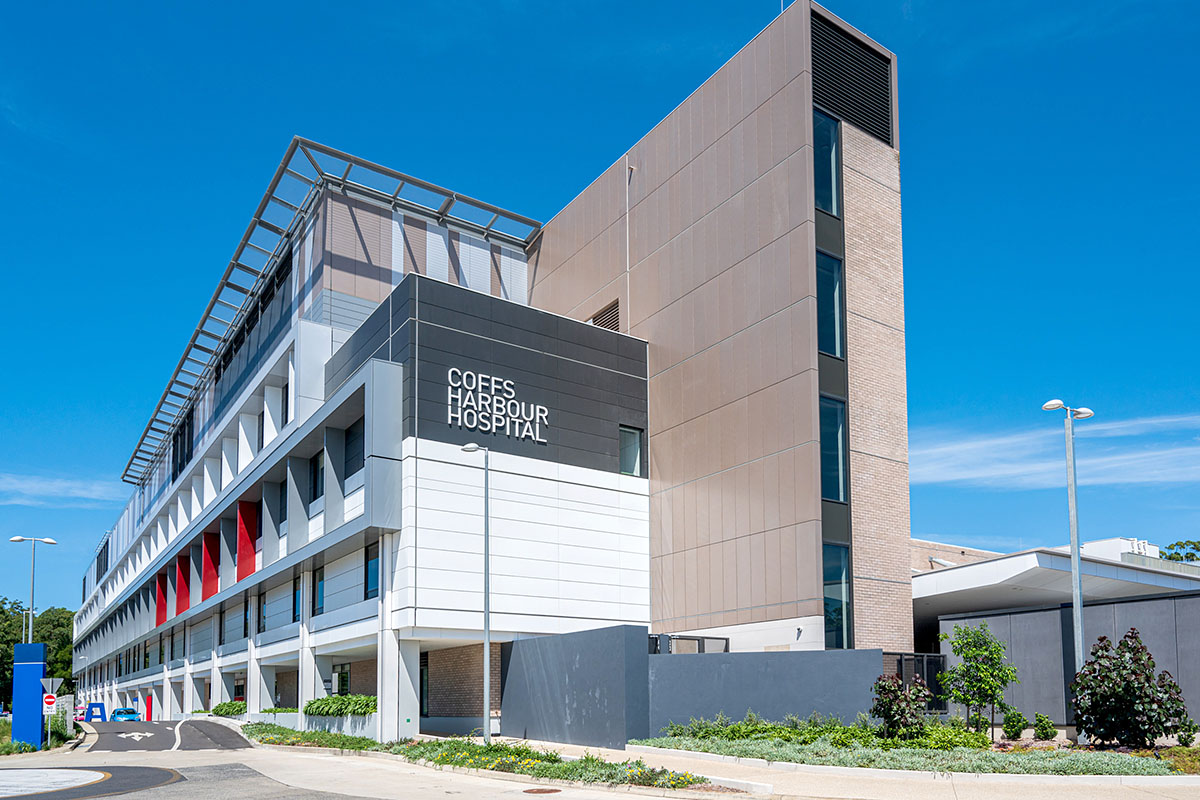 Entrance of Coffs Harbour Health Campus. Credit: NSW Department of Planning and Environment