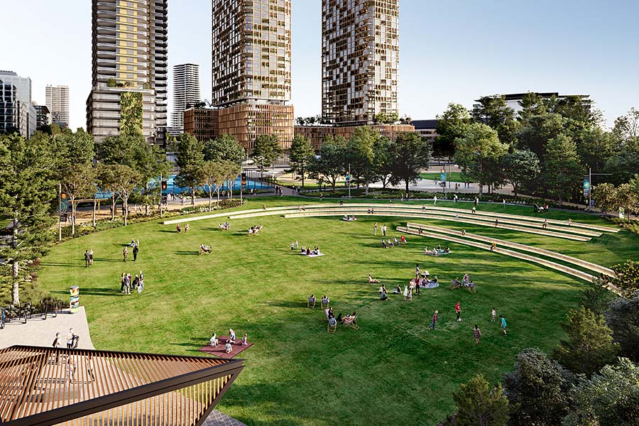 Shrimptons Creek Park, Macquarie Park precinct. Credit: NSW Department of Planning and Environment