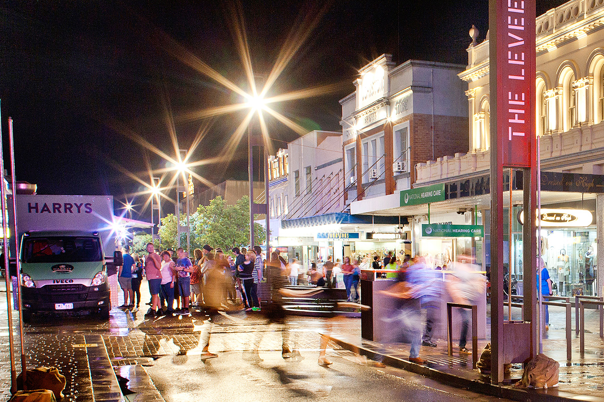Located in Central Maitland, Maitland Levee precinct offers a range of businesses. Credit: Simon Wood / Government Architect NSW