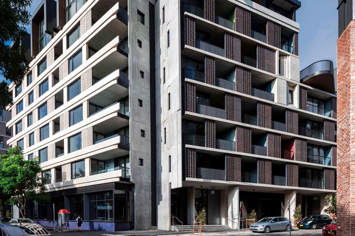 Blackwattle Apartments, Glebe – A masterwork of thoughtfully crafted material expression, setting a benchmark for affordable housing and for urban apartment buildings generally. Credit: Brett Boardman Photography