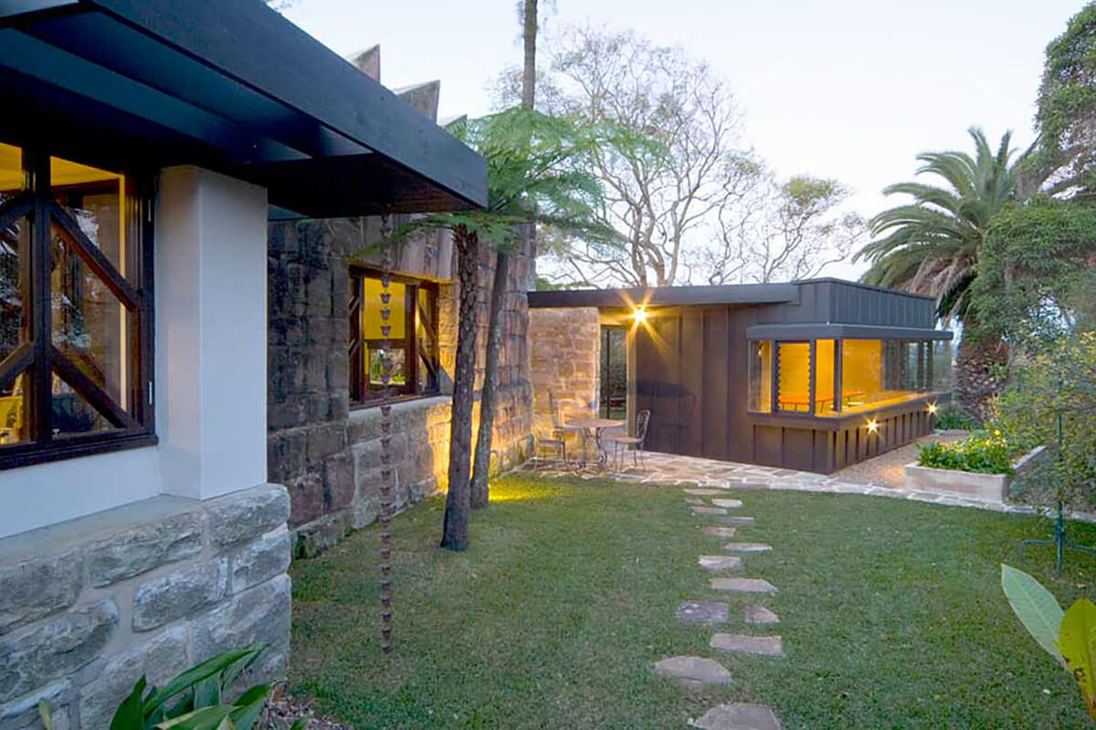 The Cheong House is one of 15 houses in Castlecrag designed by Walter Burley Griffin and Marion Mahony Griffin. Credit: Eric Sierins