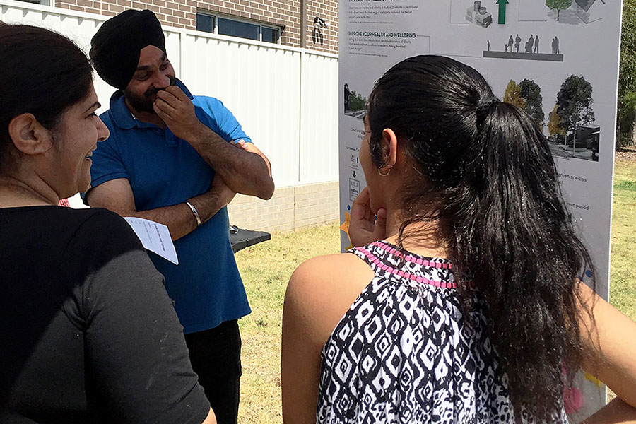 Participation: Information boards were used to present ideas, helping to generate feedback from the residents. Credit: Cred Consulting