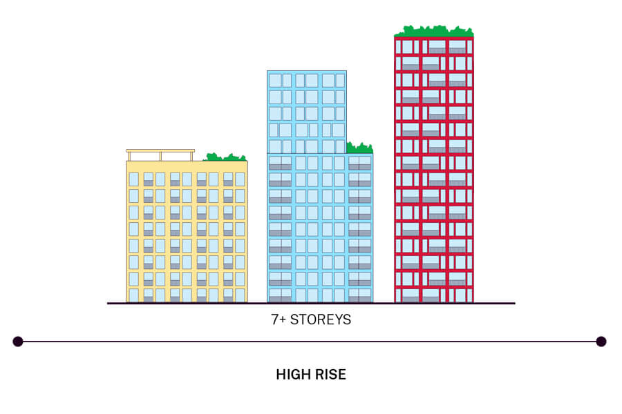 Infographic illustration of detached housing.