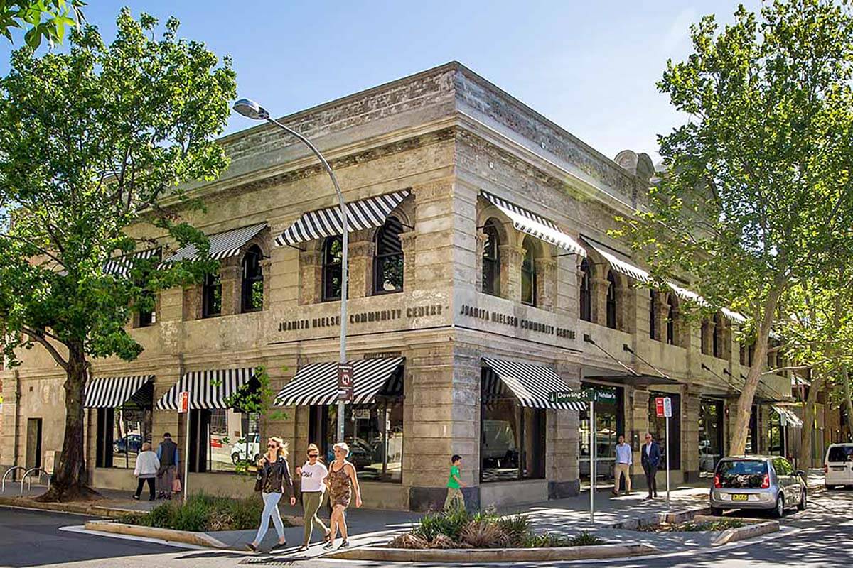 The Juanita Nielsen Community Centre is housed in a heritage-listed warehouse in the inner city suburb of Woolloomooloo. Credit: Katherine Griffiths, City of Sydney