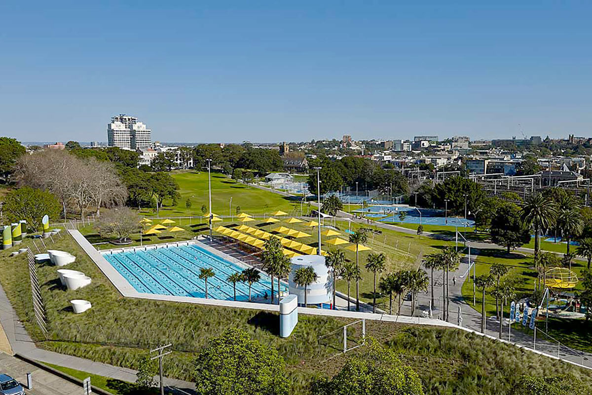 Refurbishing the Prince Alfred Park Pool was part of a wider upgrade of the 7.5 ha Prince Alfred Park, next to Sydney’s Central Station. Credit: Government Architect NSW