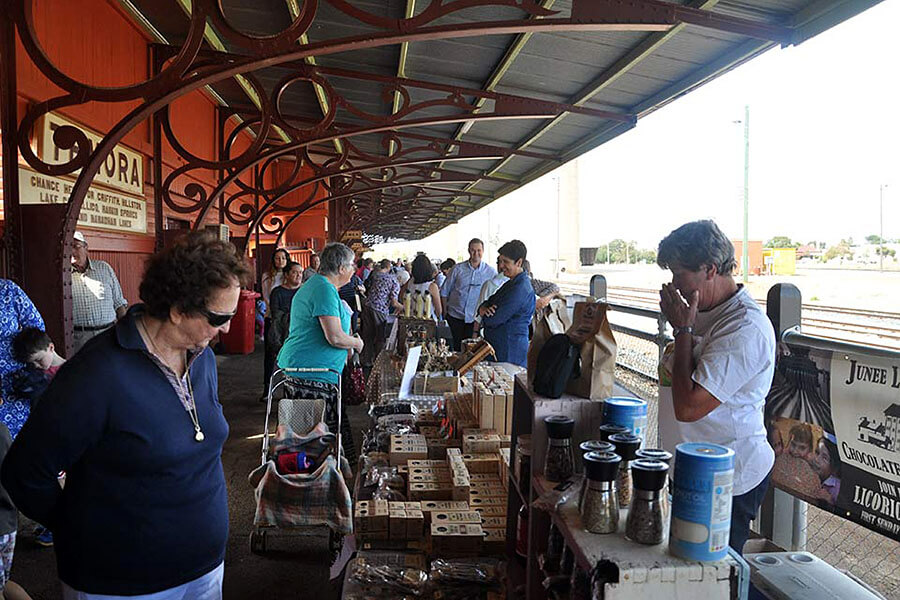 Better look and feel: The restored railway precinct is attractive and engaging. Credit: Temora Independent