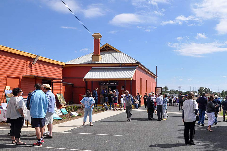 Better for community: The renovated refreshment room is now set up as a youth space, “Platform Y”, bringing activity back to the railway station. Credit: Temora Independent