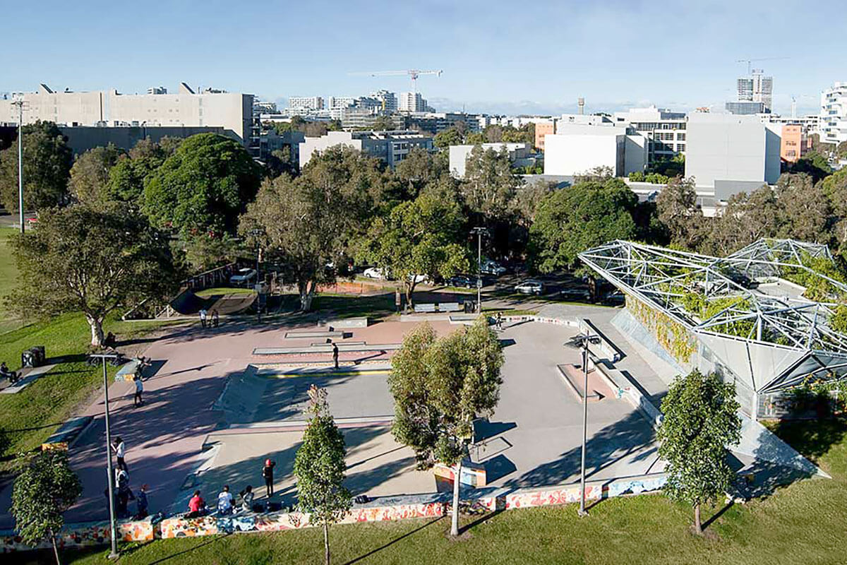 Waterloo Youth Family and Community Centre Weave building has been created through the clever refurbishment and complete transformation of a former council amenities block. Credit: Government Architect NSW