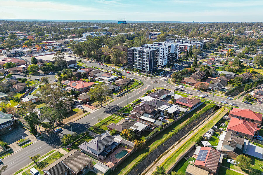 Mt Druitt, NSW – Example of mixed density housing. Credit: NSW Department of Planning and Environment