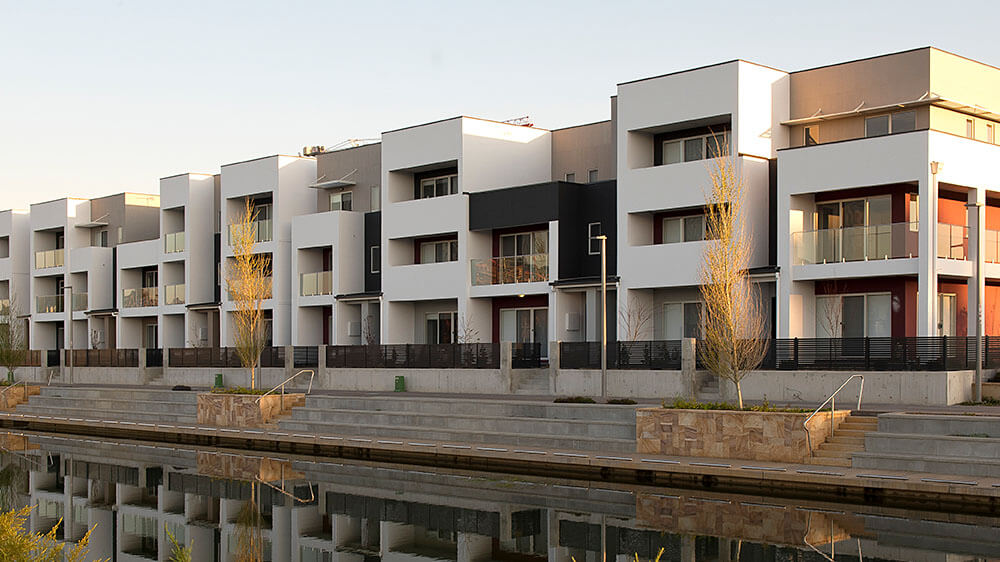 Thornton Terraces showcase quality innovative housing on small lots, specialised housing for people with disabilities, resilient design, affordable housing and apartment living Credit: Don Fuchs, UrbanGrowth NSW. Source: Admark, PAA Design and DKO