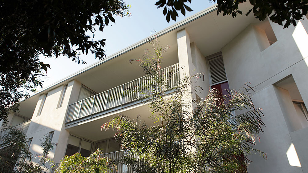 The mixed-use development at Charing Cross Apartments combines historic design influence with modern, garden-centric living. Credit: Alex Rink. Source: McGregor Westlake Architecture