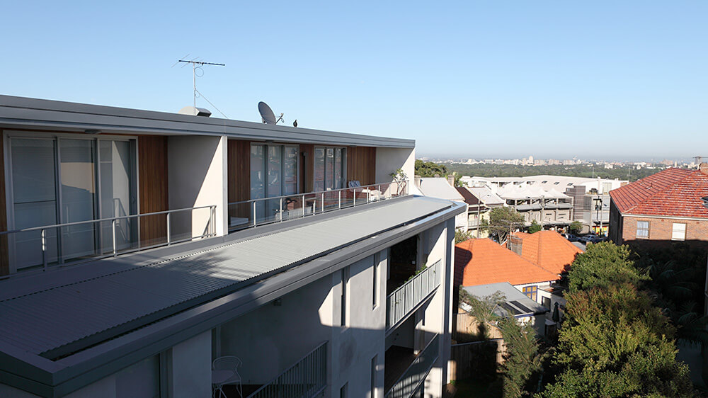 The mixed-use development at Charing Cross Apartments combines historic design influence with modern, garden-centric living. Credit: Alex Rink. Source: McGregor Westlake Architecture