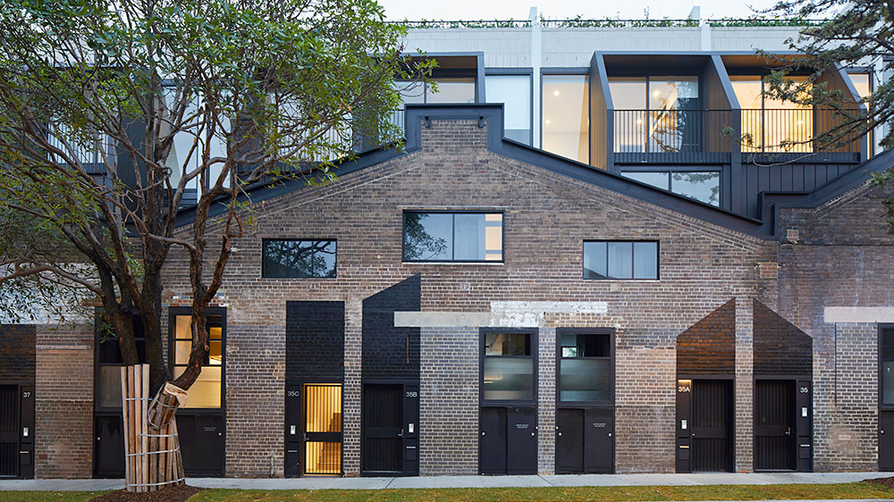 A unique history and plenty of space for hobbies and storage set the Gentry apart from other residential buildings in this inner-city neighbourhood. Credit: Martin Mischkulnig. Source: SJB Architects