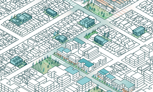 Illustration of a variety of home design types. Credit: Felix Saw
