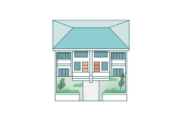 Illustration of manor homes housing type. Credit: Felix Saw