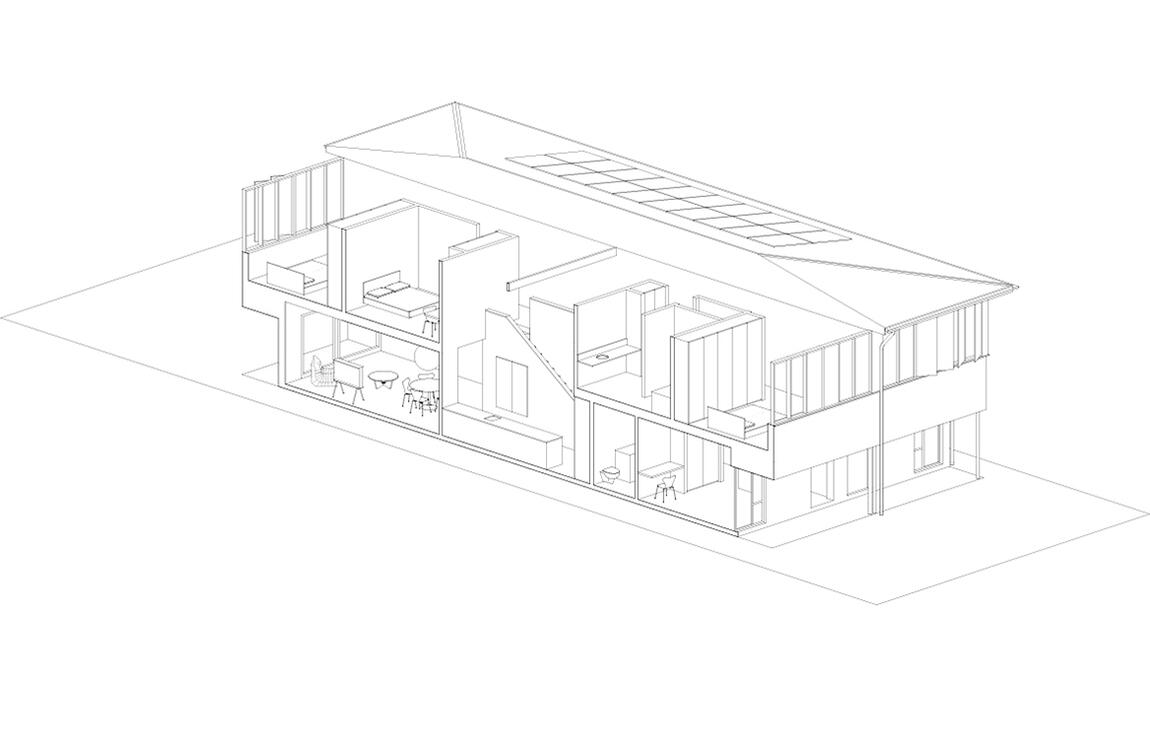 Axonometric section of the Semis 01 design by Anthony Gill Architects. Credit: Anthony Gill
